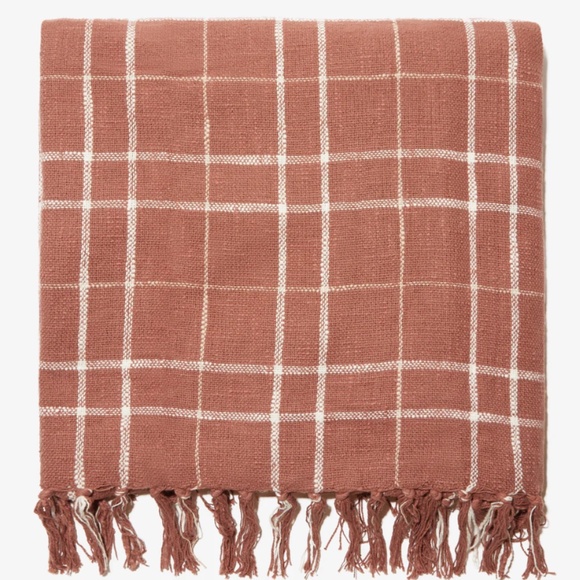 Little Korboose Woven Throw Blanket - Rust - Picture 2 of 3